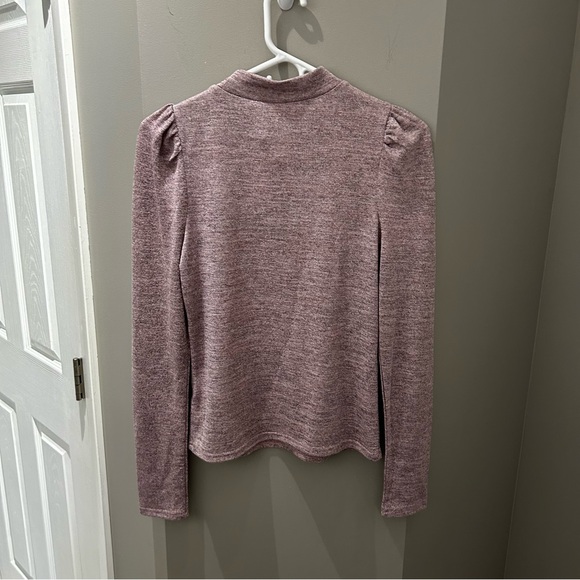 Anthropologie Dolan Puff Sleeve Mock Neck Top in Lilac NWT-Sm - Picture 11 of 12